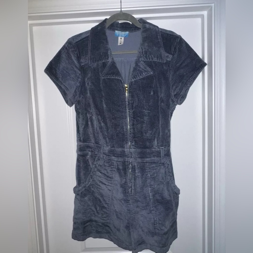 Mumu Blue corduroy romper xl